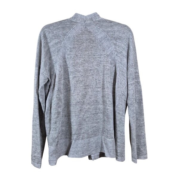 Eileen Fisher Womens Sweater Size L Petite Knit Linen Cardigan Open Long Sleeve - Picture 2 of 7
